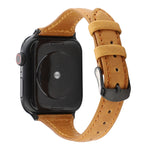 Cinturino in vera pelle con trama di cavallo pazzo, For Apple Watch Series 7 41mm / 6 & SE & 5 & 4 40mm / 3 & 2 & 1 38mm, For Apple Watch Series 8&7 41mm / SE 2&6&SE&5&4 40mm / 3&2&1 38mm                                                                 ...