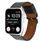 Cinturino in vera pelle con fibbia stile moderno, For Apple Watch Series 7 41mm / 6 & SE & 5 & 4 40mm / 3 & 2 & 1 38mm, For Apple Watch Series 7 45mm / 6 & SE & 5 & 4 44mm / 3 & 2 & 1 42mm