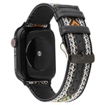 Cinturino in vera pelle stile etnico, For Apple Watch Series 7 41mm / 6 & SE & 5 & 4 40mm / 3 & 2 & 1 38mm, For Apple Watch Series 7 45mm / 6 & SE & 5 & 4 44mm / 3 & 2 & 1 42mm