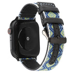Cinturino in vera pelle stile etnico, For Apple Watch Series 7 41mm / 6 & SE & 5 & 4 40mm / 3 & 2 & 1 38mm, For Apple Watch Series 7 45mm / 6 & SE & 5 & 4 44mm / 3 & 2 & 1 42mm