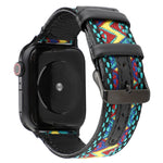 Cinturino in vera pelle stile etnico, For Apple Watch Series 7 41mm / 6 & SE & 5 & 4 40mm / 3 & 2 & 1 38mm, For Apple Watch Series 7 45mm / 6 & SE & 5 & 4 44mm / 3 & 2 & 1 42mm