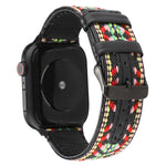 Cinturino in vera pelle stile etnico, For Apple Watch Series 7 41mm / 6 & SE & 5 & 4 40mm / 3 & 2 & 1 38mm, For Apple Watch Series 7 45mm / 6 & SE & 5 & 4 44mm / 3 & 2 & 1 42mm