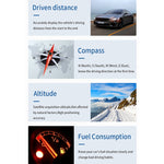 M12 OBD2 + Modalità GPS Car Head-up Display HUD Velocità eccessiva/Velocità/Temperatura dell'acqua/Bassa tensione/Allarme guasto, M12