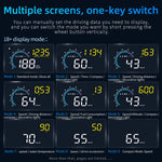 M12 OBD2 + Modalità GPS Car Head-up Display HUD Velocità eccessiva/Velocità/Temperatura dell'acqua/Bassa tensione/Allarme guasto, M12
