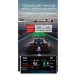 C1 OBD2 + Modalità GPS Car HUD Head-up Display Bussola/Velocità/Temperatura dell'acqua/Visualizzazione tensione/Velocità/Allarme guasto/Funzione di navigazione, C1 With Navigation Function