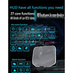 C1 OBD2 + Modalità GPS Car HUD Head-up Display Bussola/Velocità/Temperatura dell'acqua/Visualizzazione tensione/Velocità/Allarme guasto/Funzione di navigazione, C1 With Navigation Function