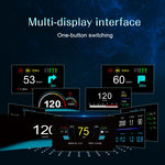 C1 OBD2 + Modalità GPS Car HUD Head-up Display Bussola/Velocità/Temperatura dell'acqua/Visualizzazione tensione/Velocità/Allarme guasto/Funzione di navigazione, C1 With Navigation Function