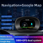 P20 OBD2 + Modalità GPS Display head-up per auto HUD Allarme velocità eccessiva/velocità/temperatura dell'acqua, P20