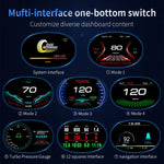 P20 OBD2 + Modalità GPS Display head-up per auto HUD Allarme velocità eccessiva/velocità/temperatura dell'acqua, P20