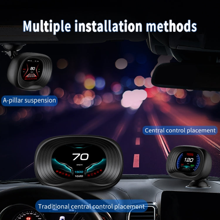 P20 OBD2 + Modalità GPS Display head-up per auto HUD Allarme velocità eccessiva/velocità/temperatura dell'acqua, P20