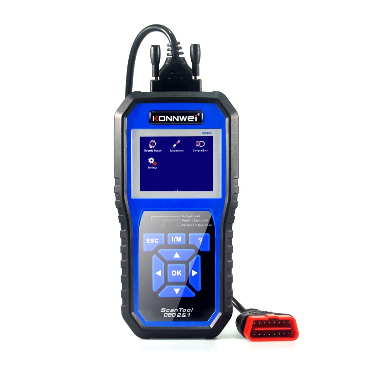KONNWEI KW450 Tester per batteria con schermo a colori TFT da 2,8 pollici per auto, supporto 2 lingue/sistema XP WIN7 WIN8 WIN10, KW450