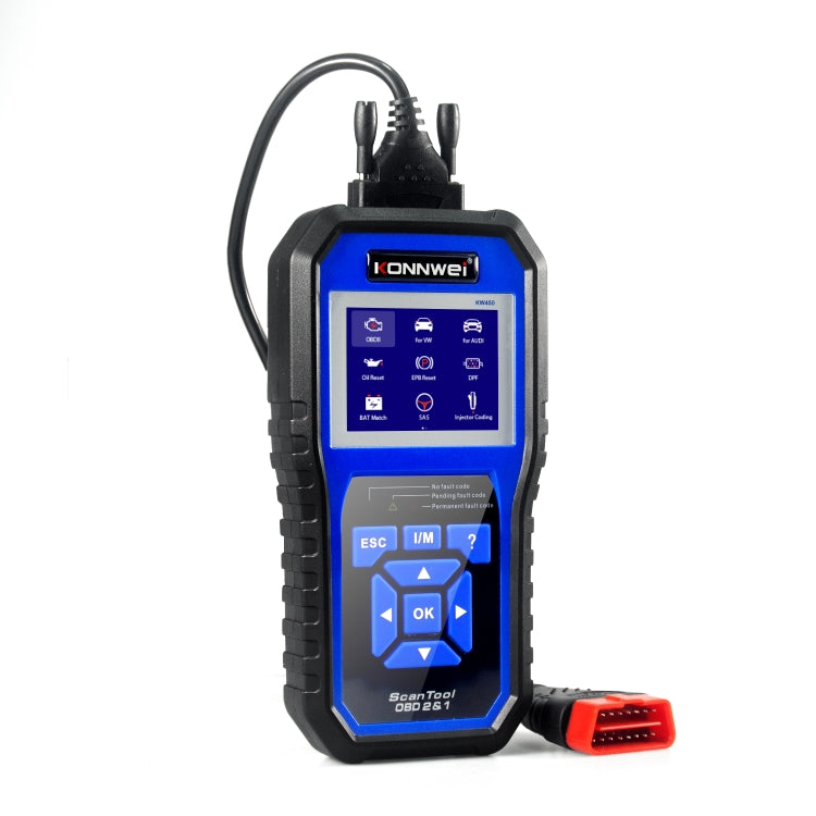 KONNWEI KW450 Tester per batteria con schermo a colori TFT da 2,8 pollici per auto, supporto 2 lingue/sistema XP WIN7 WIN8 WIN10, KW450