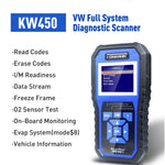 KONNWEI KW450 Tester per batteria con schermo a colori TFT da 2,8 pollici per auto, supporto 2 lingue/sistema XP WIN7 WIN8 WIN10, KW450