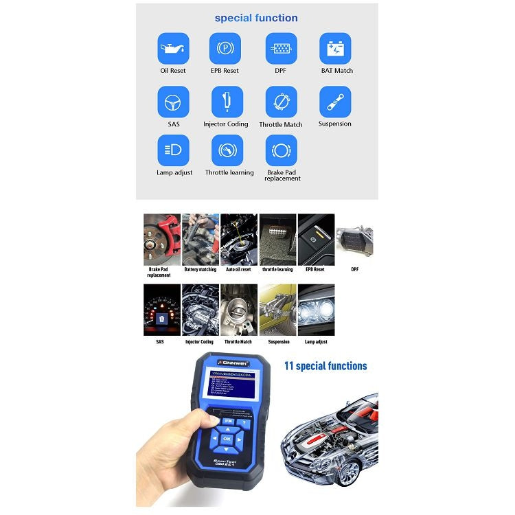 KONNWEI KW450 Tester per batteria con schermo a colori TFT da 2,8 pollici per auto, supporto 2 lingue/sistema XP WIN7 WIN8 WIN10, KW450