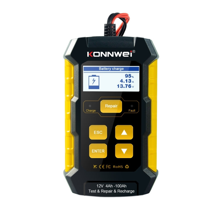 KONNWEI KW510 Tester batteria per auto 3 in 1/caricatore/riparatore Supporto 8 lingue, KW510(EU Plug), KW510(US Plug)