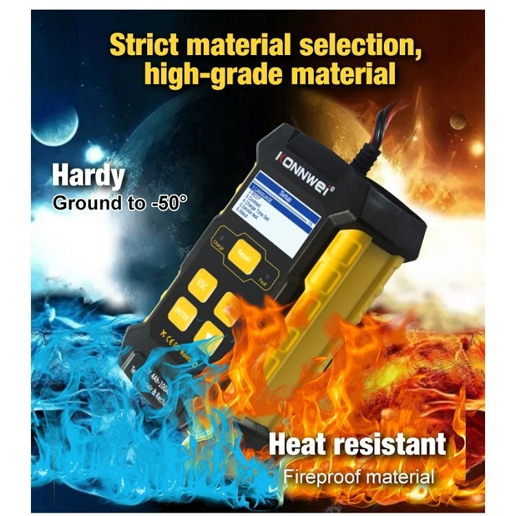 KONNWEI KW510 Tester batteria per auto 3 in 1/caricatore/riparatore Supporto 8 lingue, KW510(EU Plug), KW510(US Plug)