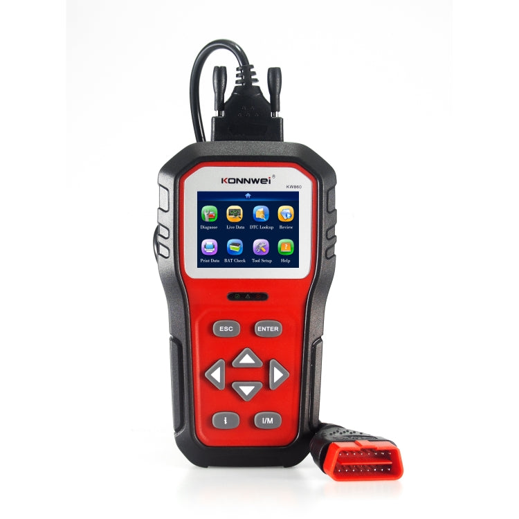 KONNWEI KW860 Tester per batteria con schermo a colori TFT da 2,8 pollici per auto Supporto 8 lingue / Funzione di analisi chiave I, KW860