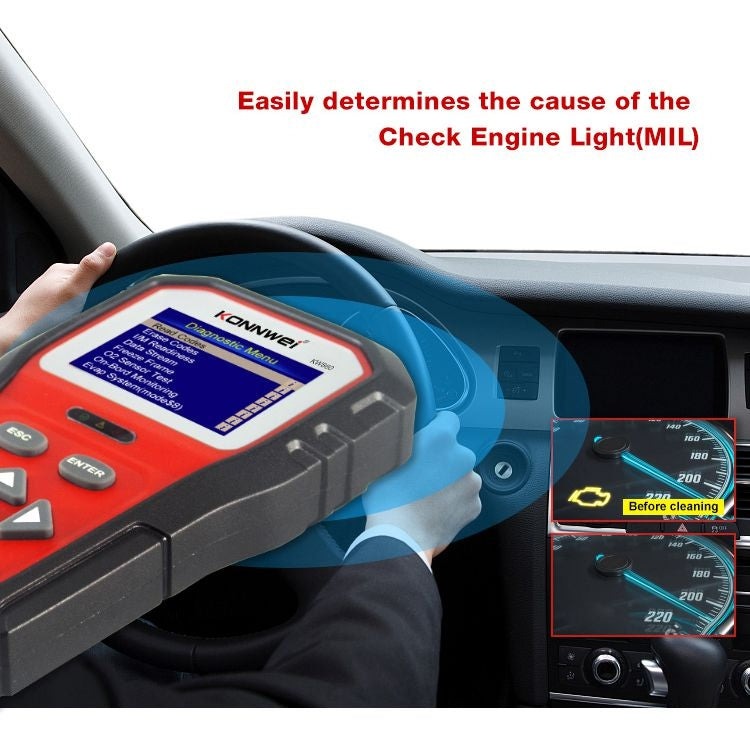 KONNWEI KW860 Tester per batteria con schermo a colori TFT da 2,8 pollici per auto Supporto 8 lingue / Funzione di analisi chiave I, KW860