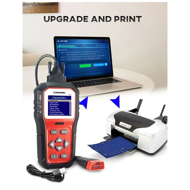 KONNWEI KW860 Tester per batteria con schermo a colori TFT da 2,8 pollici per auto Supporto 8 lingue / Funzione di analisi chiave I, KW860