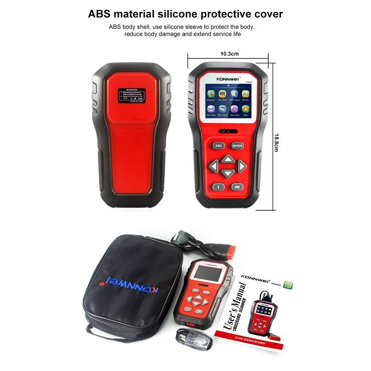 KONNWEI KW860 Tester per batteria con schermo a colori TFT da 2,8 pollici per auto Supporto 8 lingue / Funzione di analisi chiave I, KW860