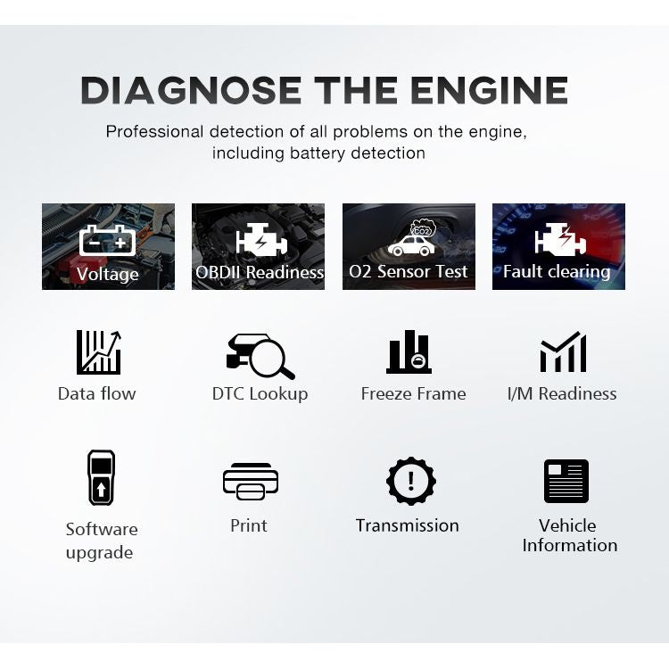 KONNWEI KW860 Tester per batteria con schermo a colori TFT da 2,8 pollici per auto Supporto 8 lingue / Funzione di analisi chiave I, KW860