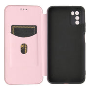 Struttura in fibra di carbonio Flip orizzontale magnetico Custodia in pelle TPU + PC + PU con slot per schede, For Xiaomi Poco M3, For Samsung Galaxy A02s, For Xiaomi Redmi Note 9 5G, For Xiaomi Redmi Note 9 4G