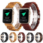 Cinturino da polso di ricambio in legno, For Apple Watch Series 7  41mm / & 6 & SE & 5 & 4 40mm, For Apple Watch Series  7  45mm / & 6 & SE & 5 & 4 44mm