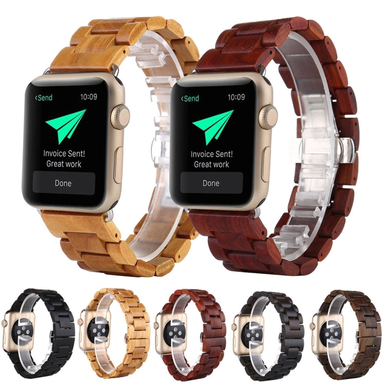 Cinturino da polso di ricambio in legno, For Apple Watch Series 7  41mm / & 6 & SE & 5 & 4 40mm, For Apple Watch Series  7  45mm / & 6 & SE & 5 & 4 44mm
