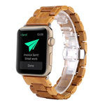 Cinturino da polso di ricambio in legno, For Apple Watch Series 7  41mm / & 6 & SE & 5 & 4 40mm, For Apple Watch Series  7  45mm / & 6 & SE & 5 & 4 44mm