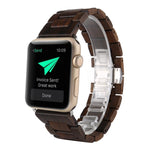 Cinturino da polso di ricambio in legno, For Apple Watch Series 7  41mm / & 6 & SE & 5 & 4 40mm, For Apple Watch Series  7  45mm / & 6 & SE & 5 & 4 44mm
