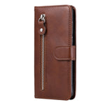 Custodia portafoglio in pelle con cerniera per Poco X3 NFC
