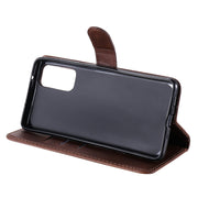 Custodia in pelle a vibrazione orizzontale con cerniera in vitello alla moda con supporto e slot per schede e funzione portafoglio, For Samsung Galaxy S20 FE, For Xiaomi Poco X3 NFC