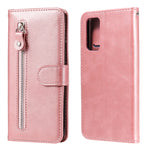 Custodia portafoglio in pelle con cerniera per Poco X3 NFC