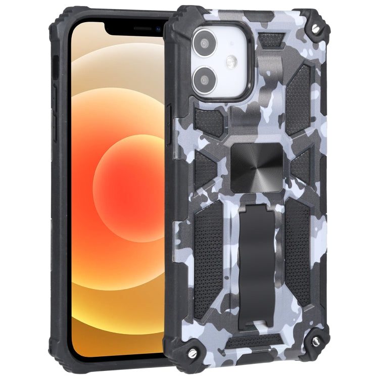Camouflage Armor TPU antiurto + custodia protettiva magnetica per PC con supporto, For iPhone 12 / 12 Pro, For iPhone 12 Pro Max, For iPhone 12 mini