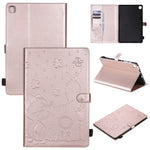Custodia tablet in pelle con supporto e slot carte