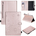 Custodia tablet in pelle con supporto e slot carte