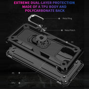 Custodia protettiva antiurto in TPU + PC con supporto girevole a 360 gradi, For Xiaomi Poco X3 NFC