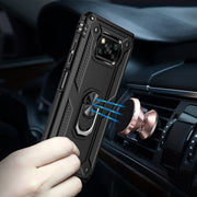 Custodia protettiva antiurto in TPU + PC con supporto girevole a 360 gradi, For Xiaomi Poco X3 NFC