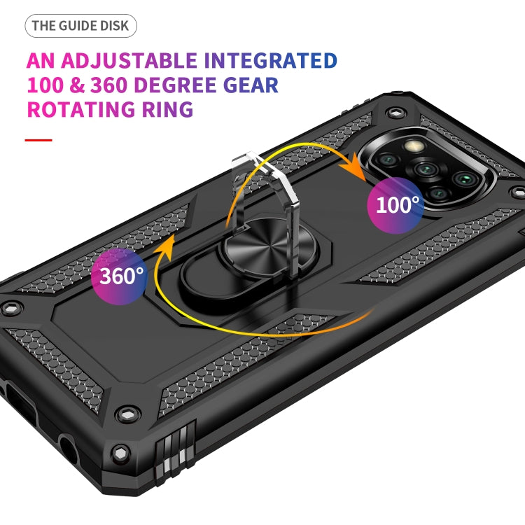 Custodia TPU e PC con supporto girevole per Xiaomi Poco X3 NFC