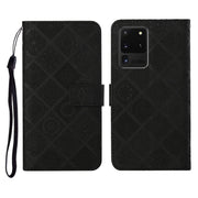 Custodia in pelle a ribalta orizzontale con motivo in rilievo in stile etnico con supporto e fessure per carte, portafoglio e cordino, For Samsung Galaxy S20 Ultra, For Samsung Galaxy A02s (US Version)