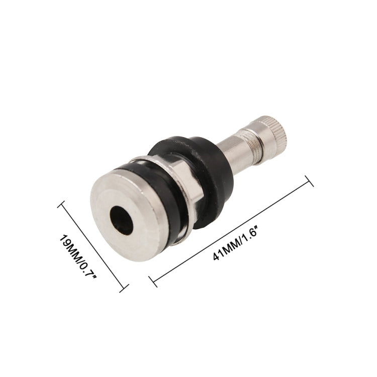 Valvola con stelo in metallo TR416 per moto da 25 pezzi per foro valvola 453 e 625, LN077