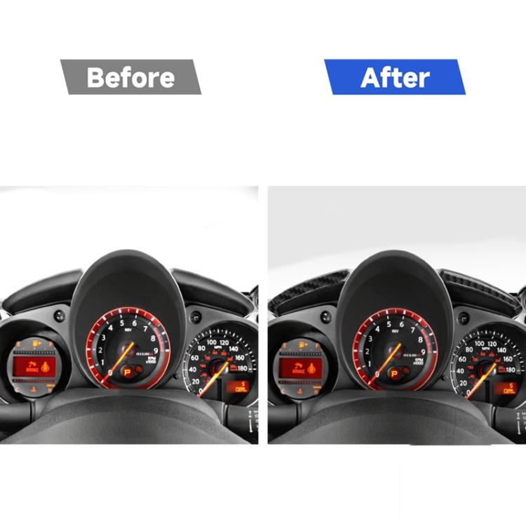 Striscia decorativa per cruscotto in fibra di carbonio per Nissan 370Z Z34 2009-, guida a destra e a sinistra universale, Dashboard