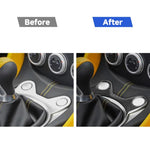 Adesivo decorativo per pannello console posizione mezza marcia in fibra di carbonio per auto per Nissan 370Z Z34 2009-, guida a destra e sinistra universale, Half Gear Position Console Panel