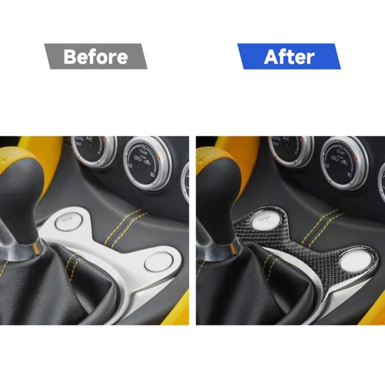 Adesivo decorativo per pannello console posizione mezza marcia in fibra di carbonio per auto per Nissan 370Z Z34 2009-, guida a destra e sinistra universale, Half Gear Position Console Panel