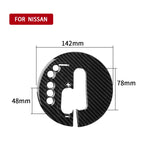 Adesivo decorativo per pannello cambio manuale in fibra di carbonio per Nissan 370Z Z34 2009-, Manual Transmission Left Drive, Manual Transmission Right Drive