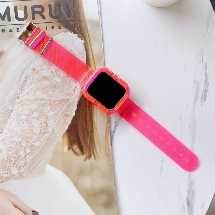 Cinturino in TPU trasparente color caramella per Apple Watch Series 6 e SE e 5 e 4 40 mm, For Apple Watch Series 7  41mm / & 6 & SE & 5 & 4 40mm