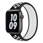Cinturino elastico in silicone per Apple Watch Series 6 e SE e 5 e 4 44 mm / 3 e 2 e 1 42 mm, 150mm (Black White), 150mm (Black Red), 150mm (Light Pink White), 150mm (Blue White), 150mm (Grey Black), 160mm (Black White), 160mm (Black Red)              ...