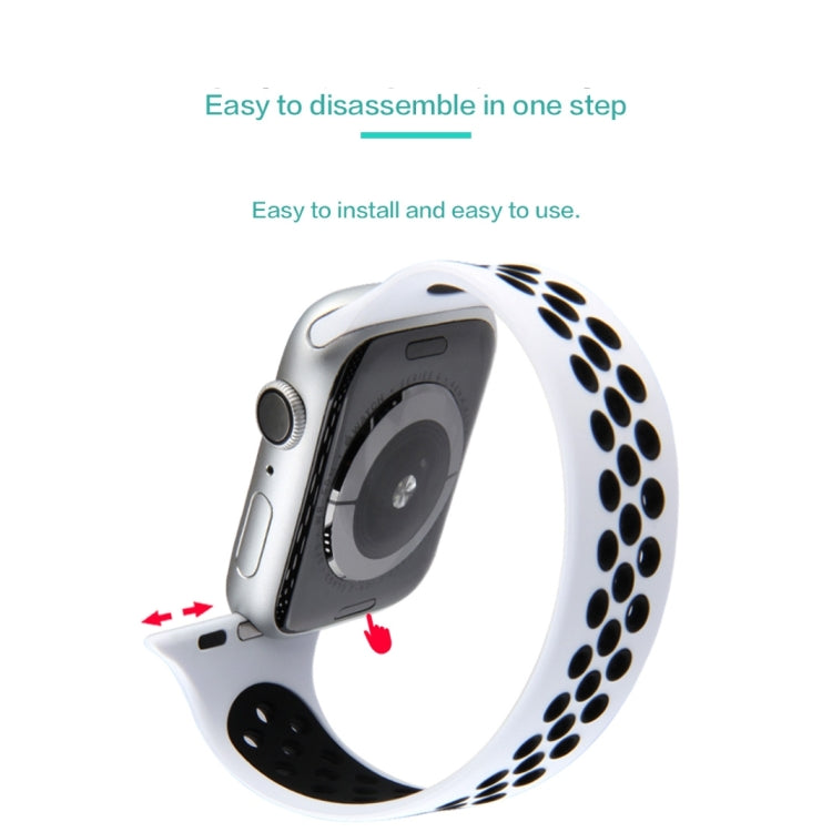 Cinturino elastico in silicone per Apple Watch Series 6 e SE e 5 e 4 44 mm / 3 e 2 e 1 42 mm, 150mm (Black White), 150mm (Black Red), 150mm (Light Pink White), 150mm (Blue White), 150mm (Grey Black), 160mm (Black White), 160mm (Black Red)              ...
