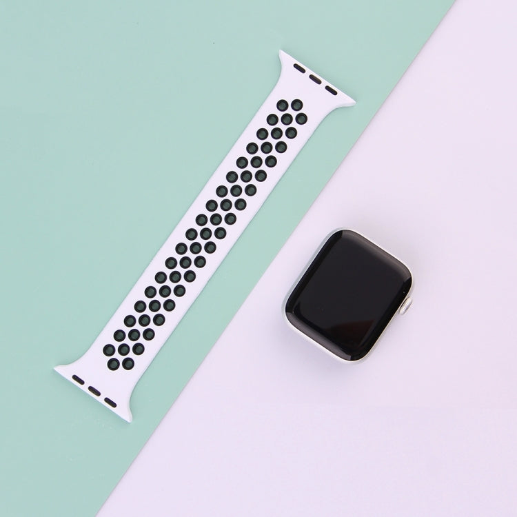 Cinturino elastico in silicone per Apple Watch Series 6 e SE e 5 e 4 44 mm / 3 e 2 e 1 42 mm, 150mm (Black White), 150mm (Black Red), 150mm (Light Pink White), 150mm (Blue White), 150mm (Grey Black), 160mm (Black White), 160mm (Black Red)              ...