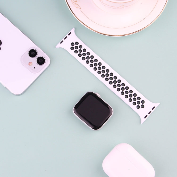 Cinturino elastico in silicone per Apple Watch Series 6 e SE e 5 e 4 44 mm / 3 e 2 e 1 42 mm, 150mm (Black White), 150mm (Black Red), 150mm (Light Pink White), 150mm (Blue White), 150mm (Grey Black), 160mm (Black White), 160mm (Black Red)              ...